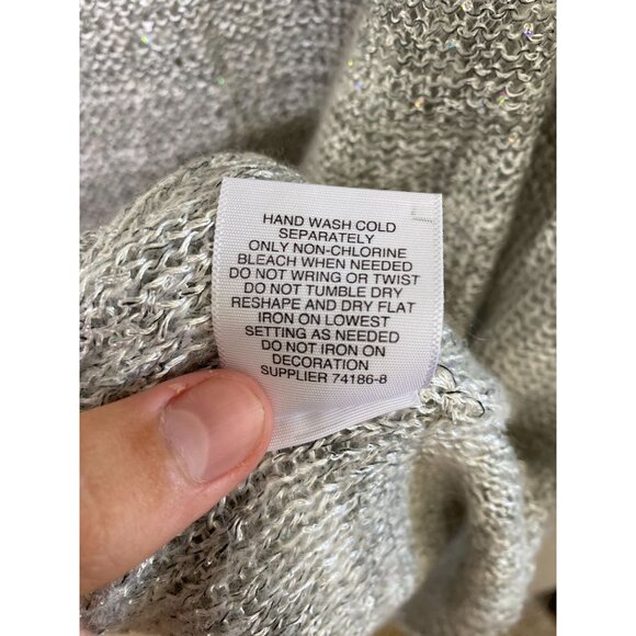 A.n.a A New Approach Womens Gray Sweater NEW Polyester Lightweight Pullover L - Picture 5 of 7